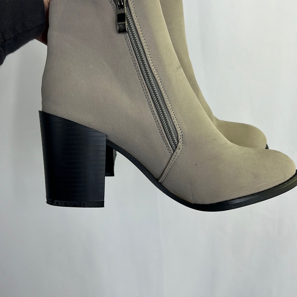 Elegant Beige Ankle Boots casual winter formal bootie taupe